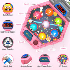 ANNKIE Whack Game Mole safety close-up highlights BPA-free ABS construction