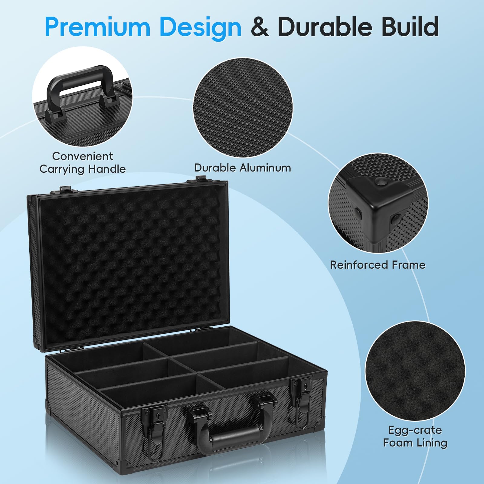 ANNLOV ergonomic handle makes carrying easy for display or travel.