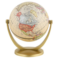 Annova Mini Antique Globe shows capitals and major cities for quick reference