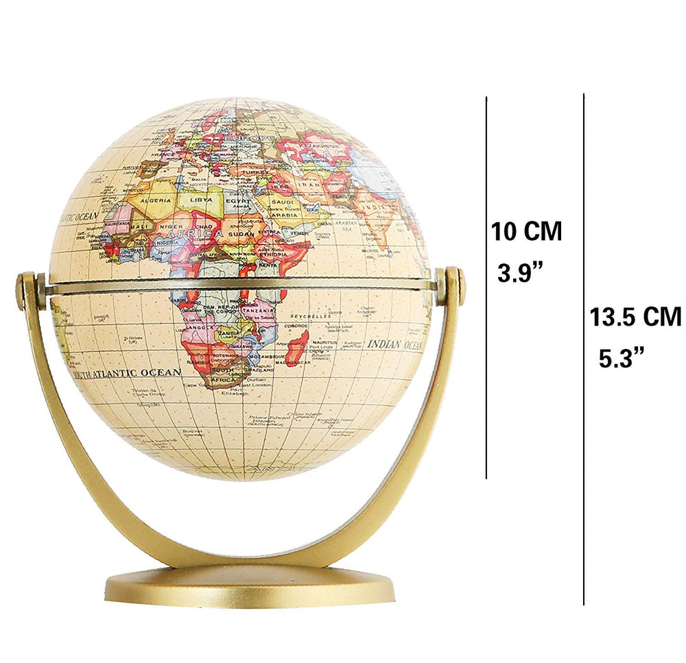 Annova Mini Antique Globe used as a stylish desk decoration