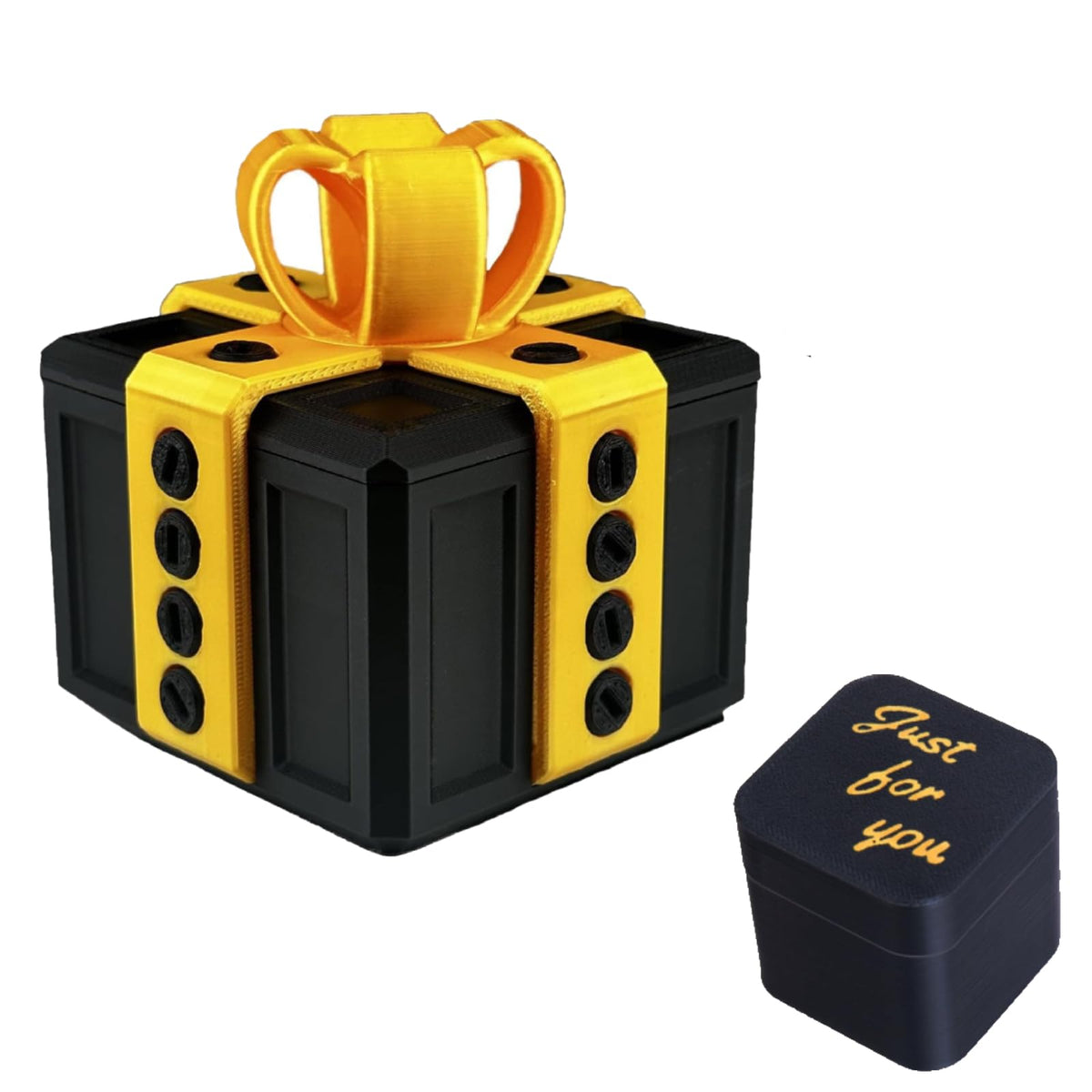 Annoying Present Box with Screws reveals a finger pop-up, perfect for office pranks and laughs