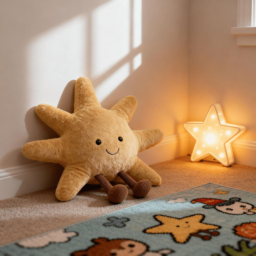 Annshein smiling plush pillow adds cheerful decor to any room.