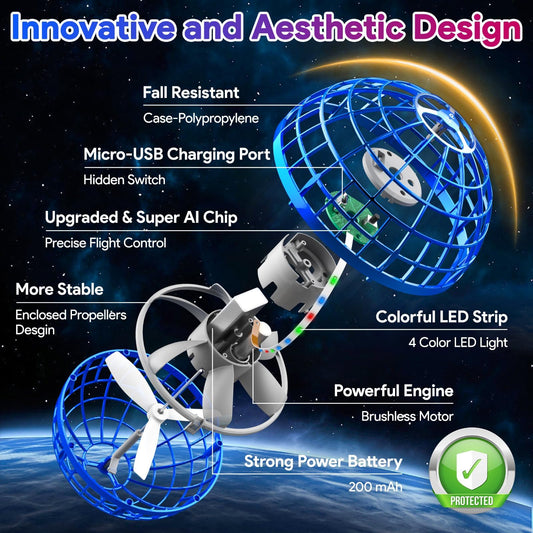 ANOEPUY Flying Orb Ball with boomerang flight for quick returns during outdoor play