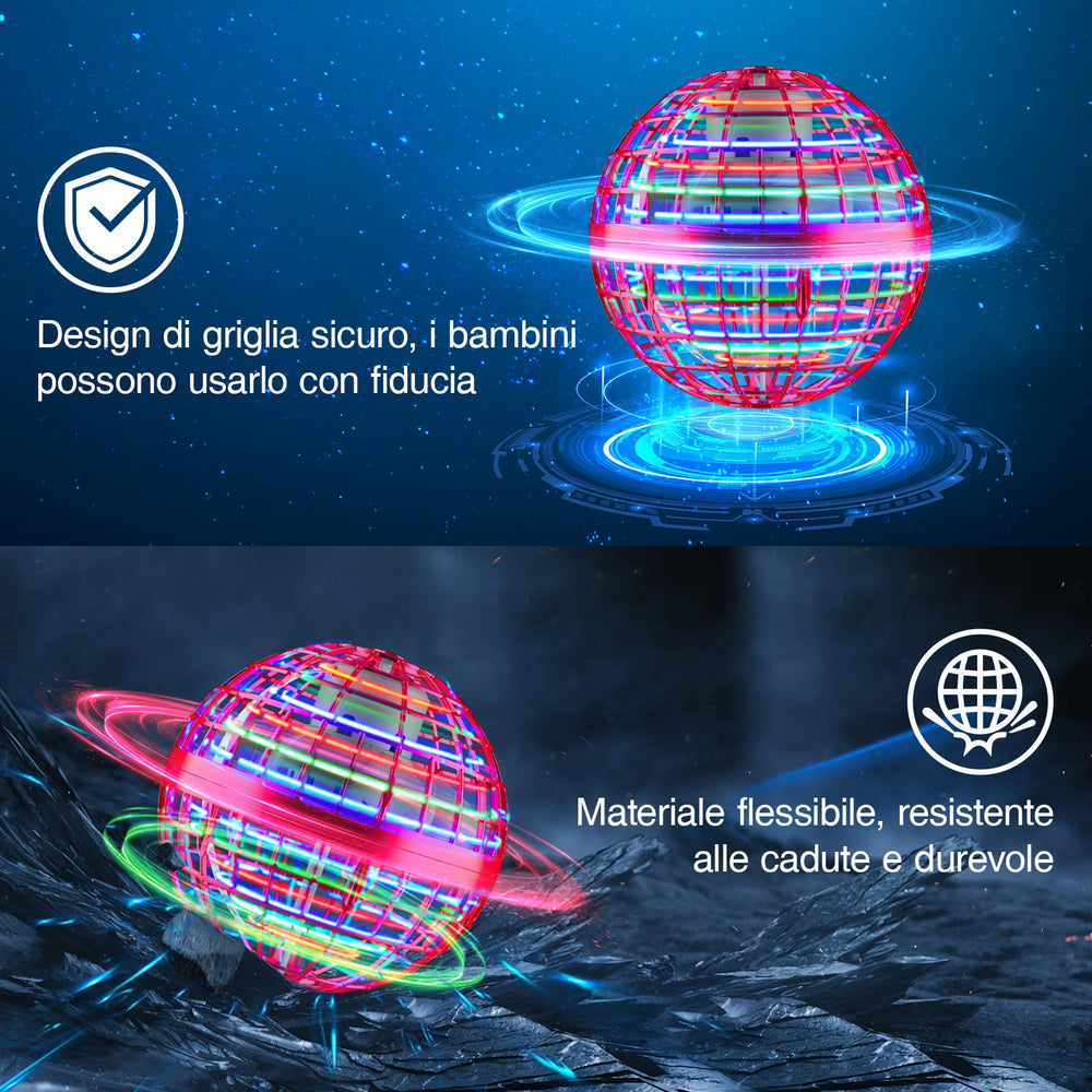 ANOEPUY Flying Orb Ball enclosed mesh propeller for safety.