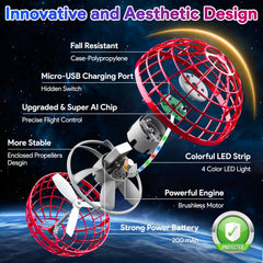 ANOEPUY Flying Orb Ball USB charging for quick power.