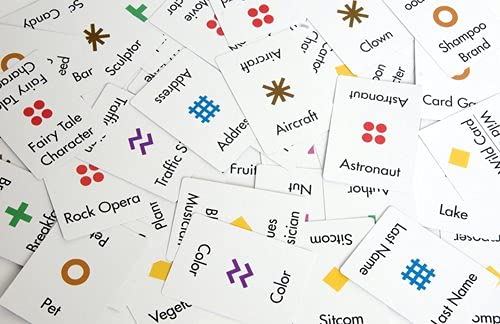 Anomia card game on table shows social interaction and rapid category thinking.