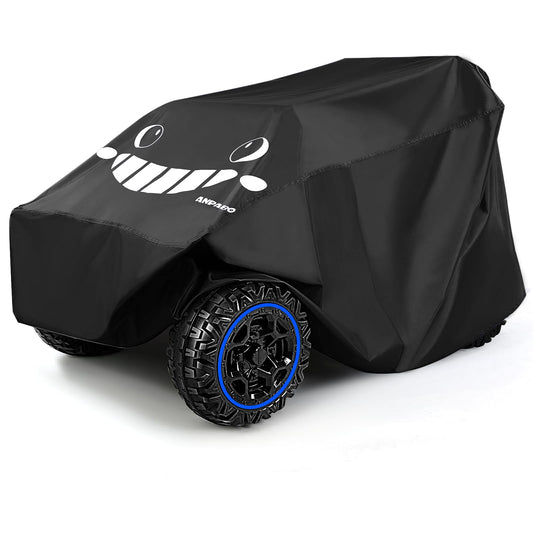 ANPABO kids ride-on cover with pattern protects toys from dust and rain