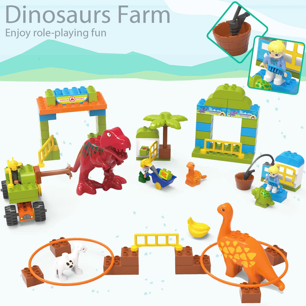 Anpcso dinosaur park building set helps kids design habitats and sequences