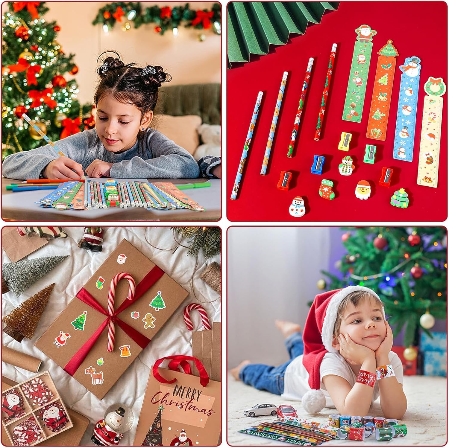ANPHILE 28-pack Christmas stickers for decorating projects