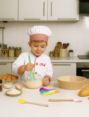 ANPHILE four pretend kitchen tools array boosts creative dress up and fine motor practice
