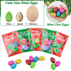 ANPHILE Christmas dinosaur card accompanies the egg for gifting.