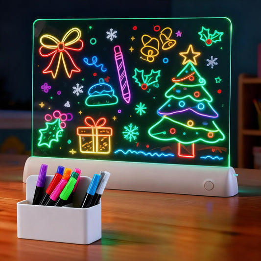 ANPHSIN wire-free acrylic LED drawing board front view with bright, scratch-resistant surface for kids.