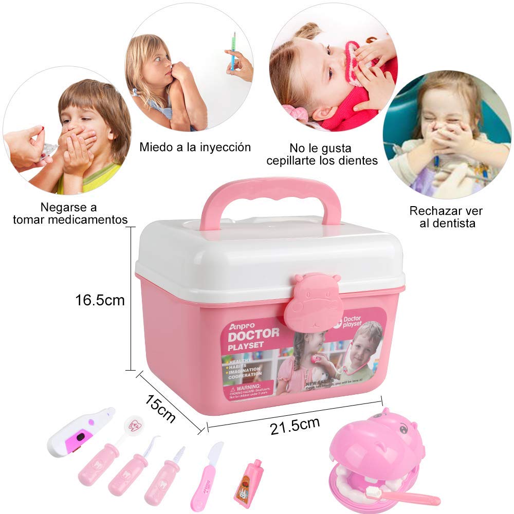 Anpro 46Pcs tools set helps kids learn about body parts through hands-on exploration.