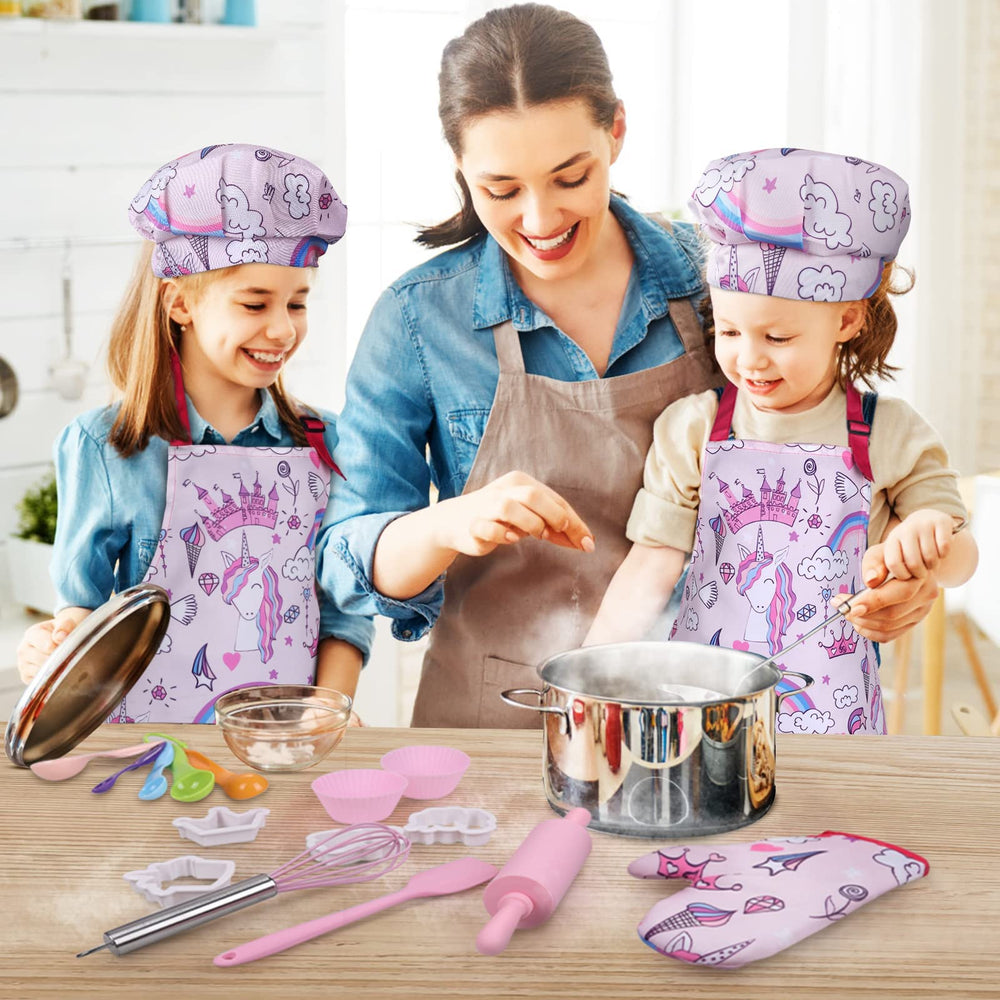 Anpro measuring cups and spatula helping kids follow recipes and practice accuracy
