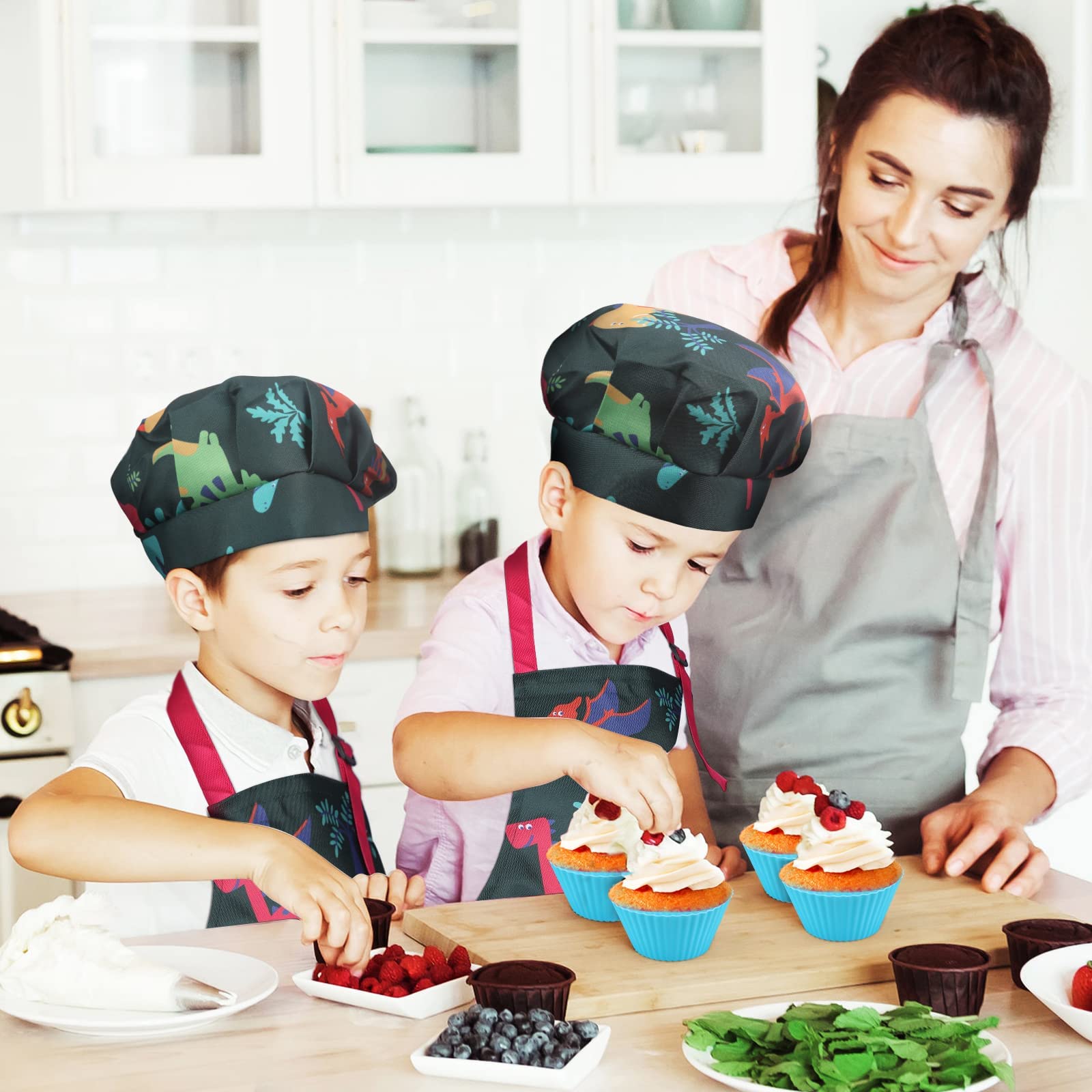 Anpro egg beater and roll stick enable easy, fun mixing for young bakers.