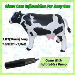 Anroog giant cow inflatable outdoors for standout yard decor.