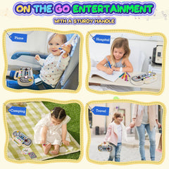 Ansee Busy Board includes two DIY sticker sets for personalization back panel