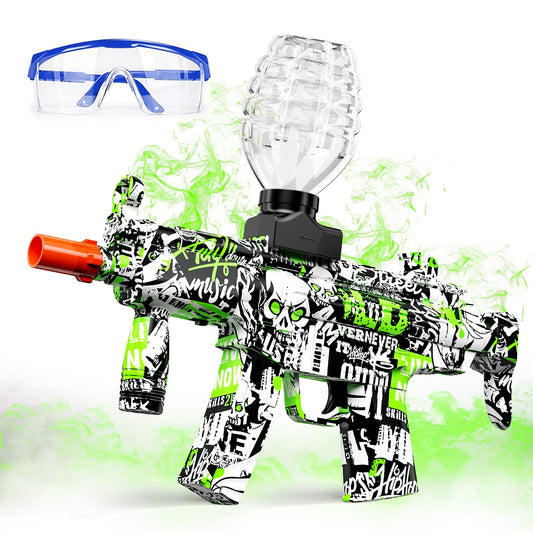 Anstoy Gel Ball Blaster front-view in automatic mode for fast backyard battles.