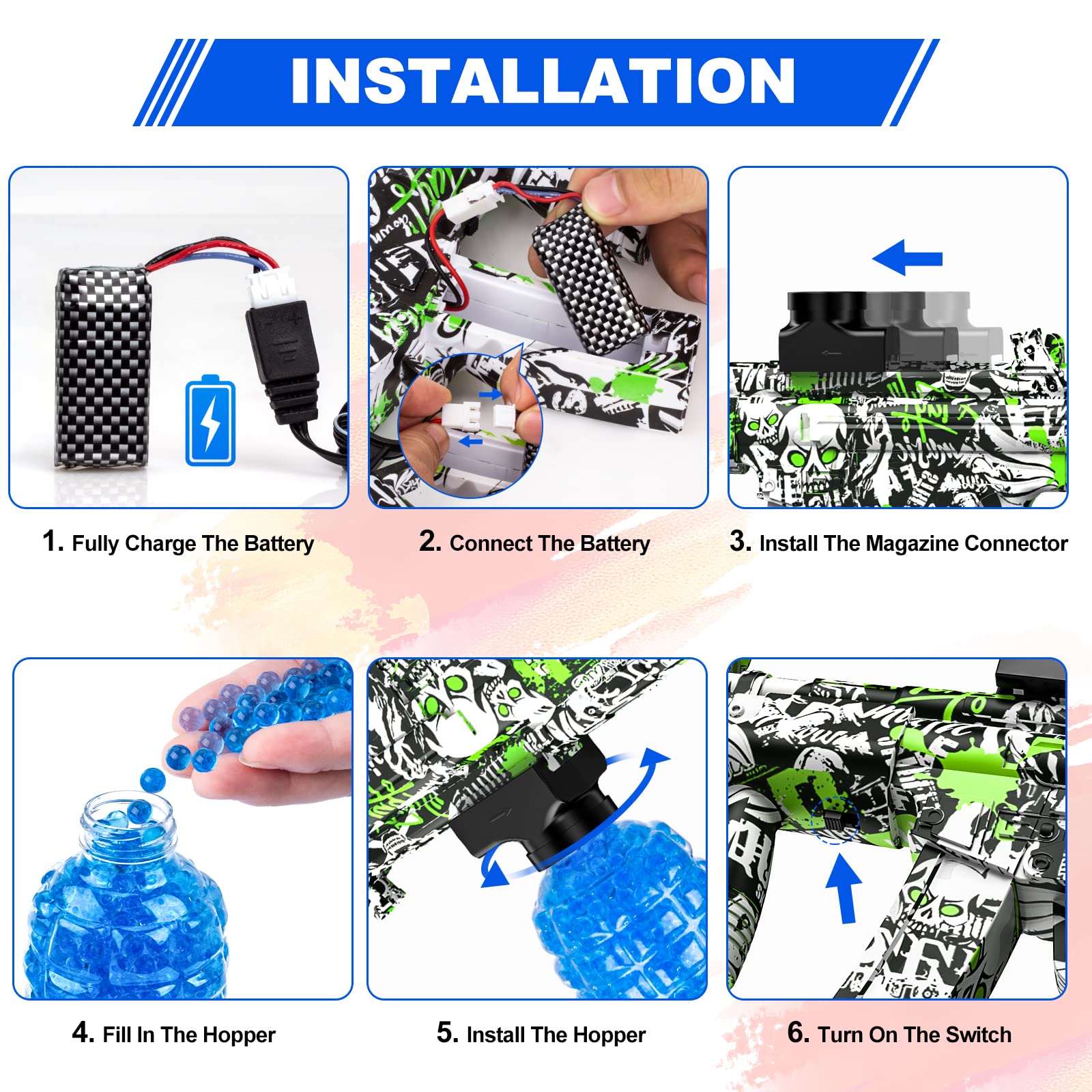 Anstoy Gel Ball Blaster gift-pack image suggests a great holiday gift.