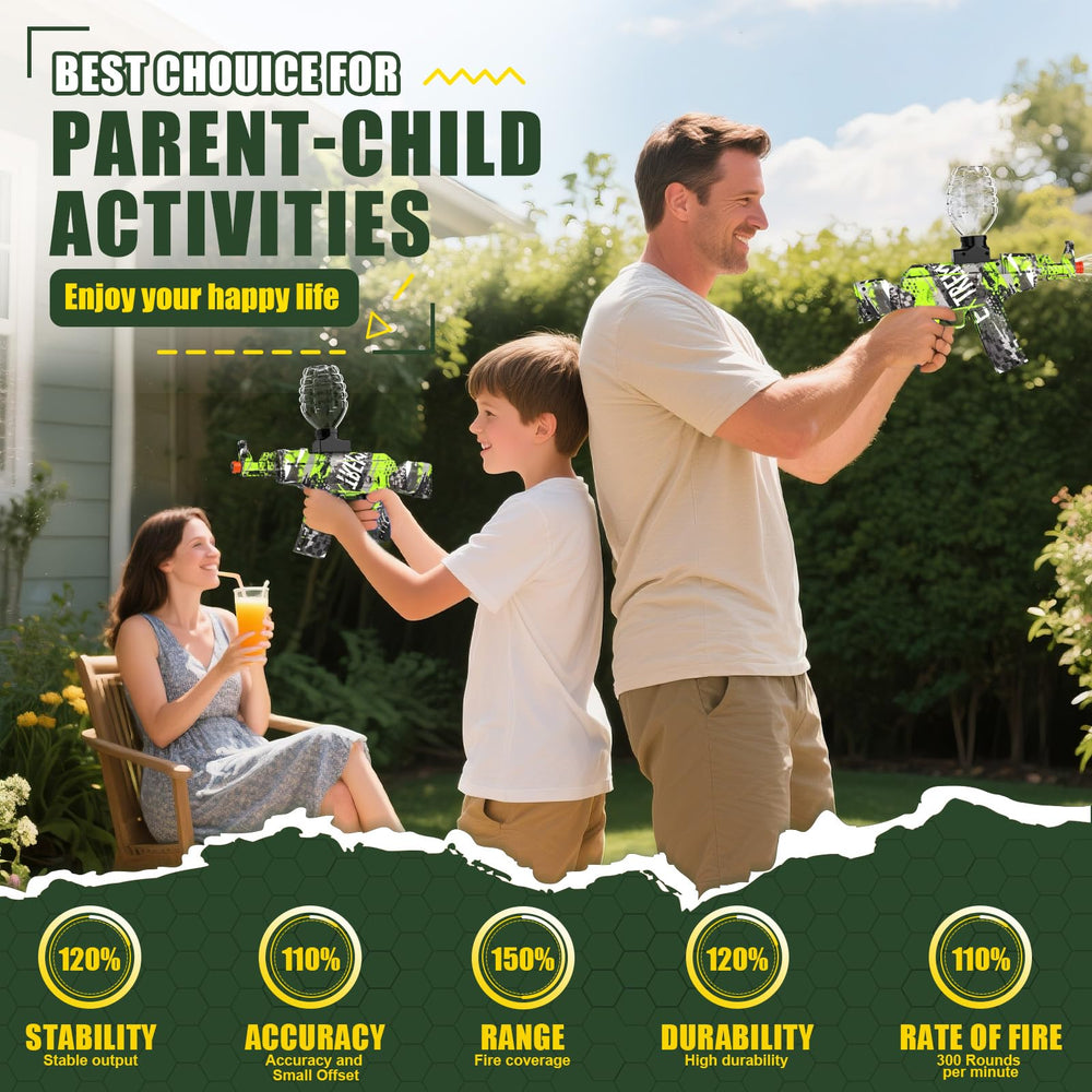 Anstoy gel ball blaster fires with fast rate and range