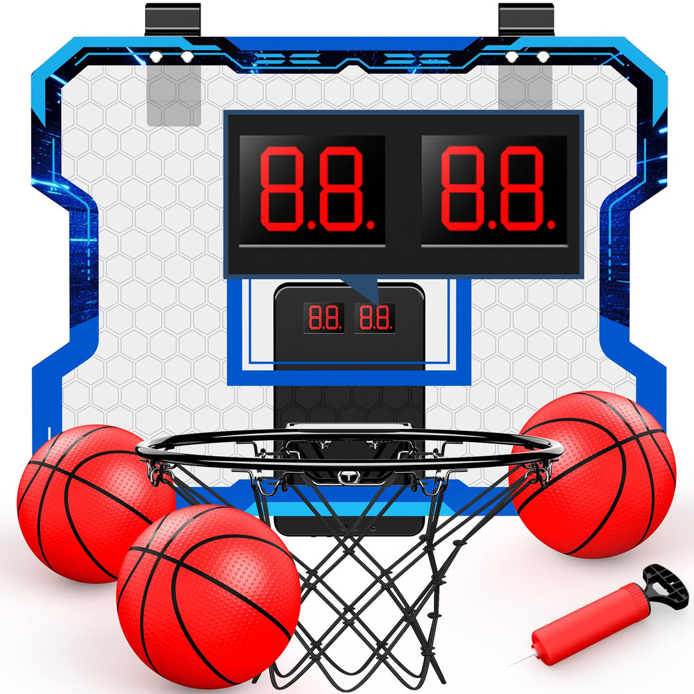 Antaha basketball hoop over door with scoreboard for space-saving play