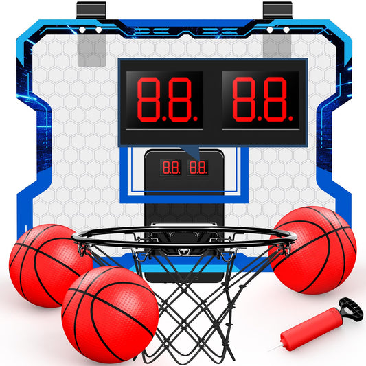 Antaha basketball hoop over door with scoreboard for space-saving play
