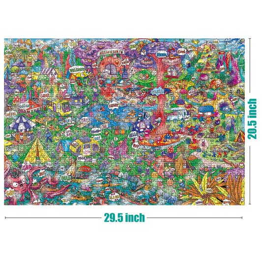ANTELOPE 1000-piece puzzle close-up pieces reveals precise cuts for smooth interlocking.