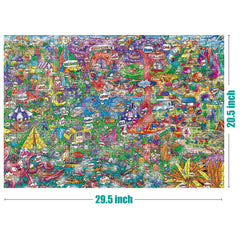 ANTELOPE 1000-piece puzzle close-up pieces reveals precise cuts for smooth interlocking.