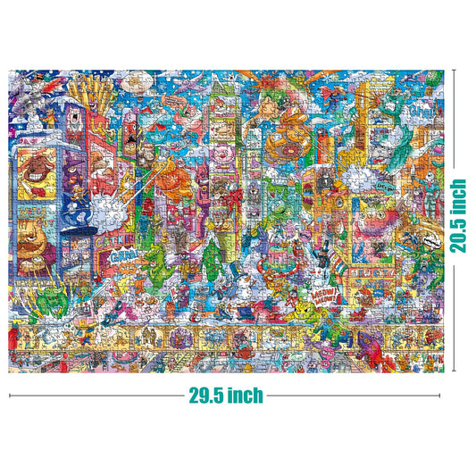 Antelope 1000-piece puzzle close-up edge showing crisp interlocks for precise assembly