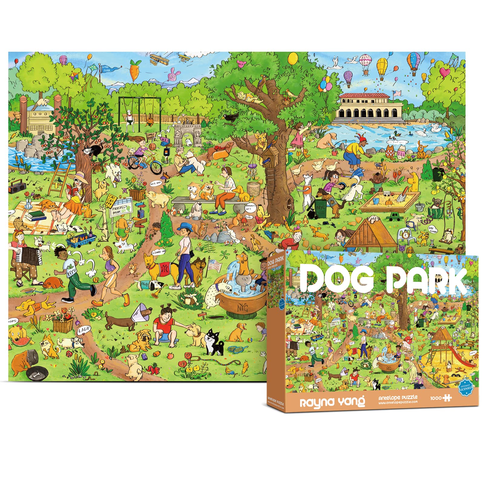 Antelope 1000-piece puzzle with non-glare finish for clear visibility.