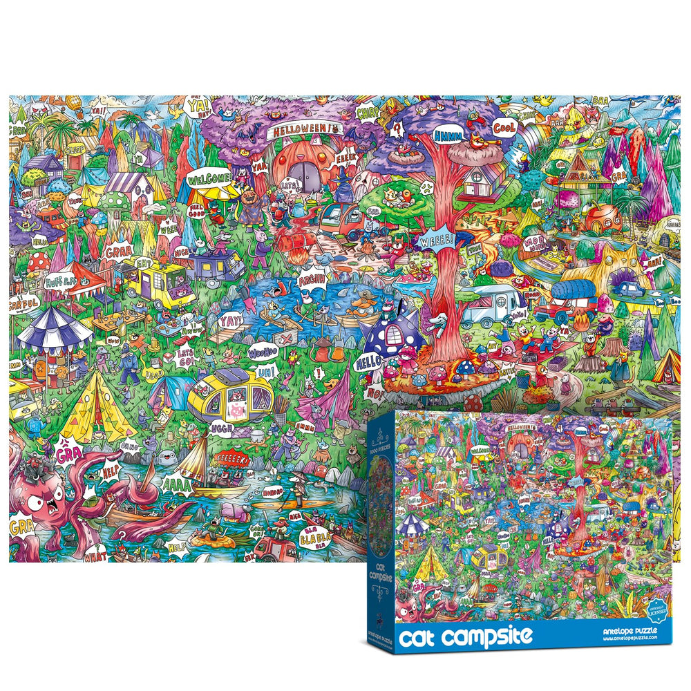 ANTELOPE Cat Campsite Puzzle top view for immersive solving.