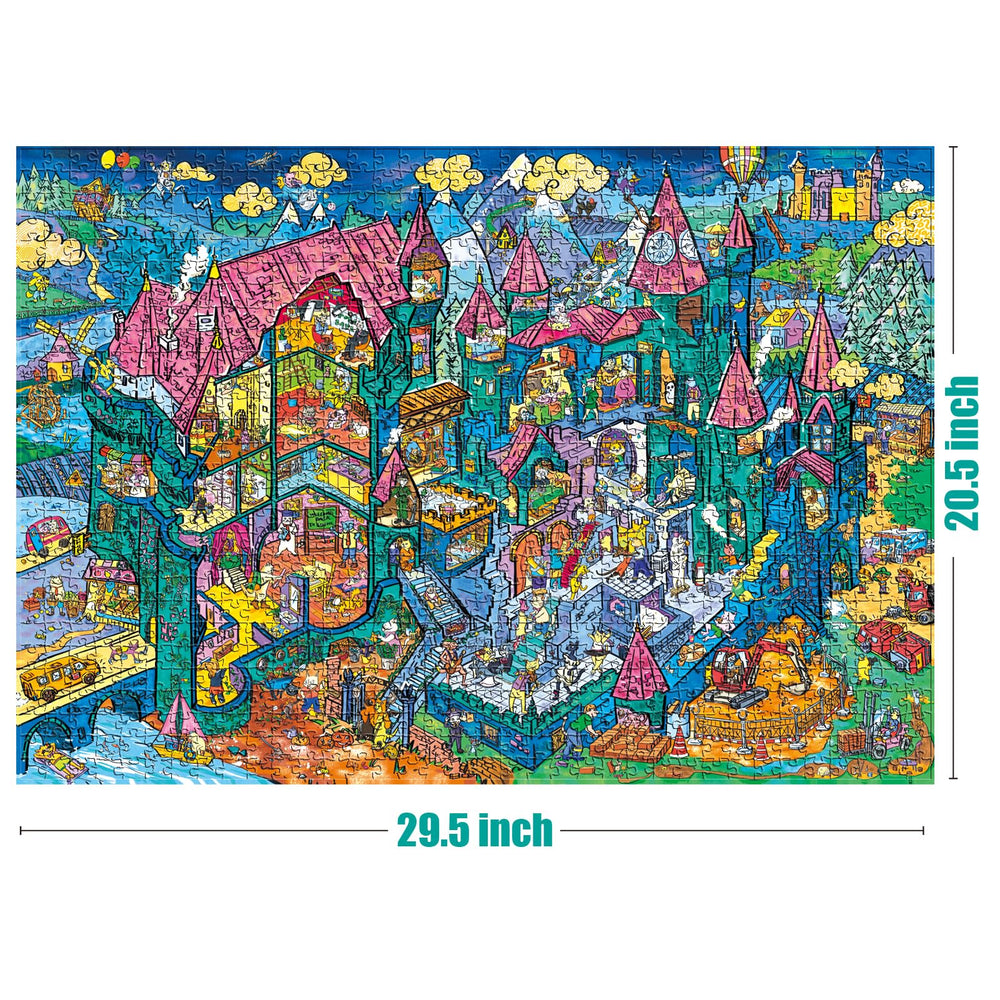 Antelope Cat Castle puzzle detailed artwork highlights intricate castle-cat scene