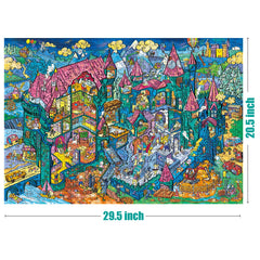 Antelope Cat Castle puzzle detailed artwork highlights intricate castle-cat scene
