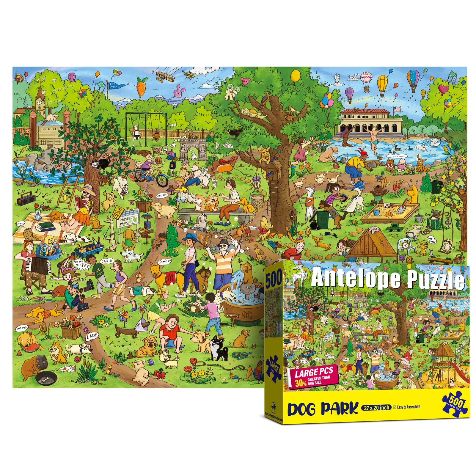 ANTELOPE dog park puzzle front box for family-friendly evenings