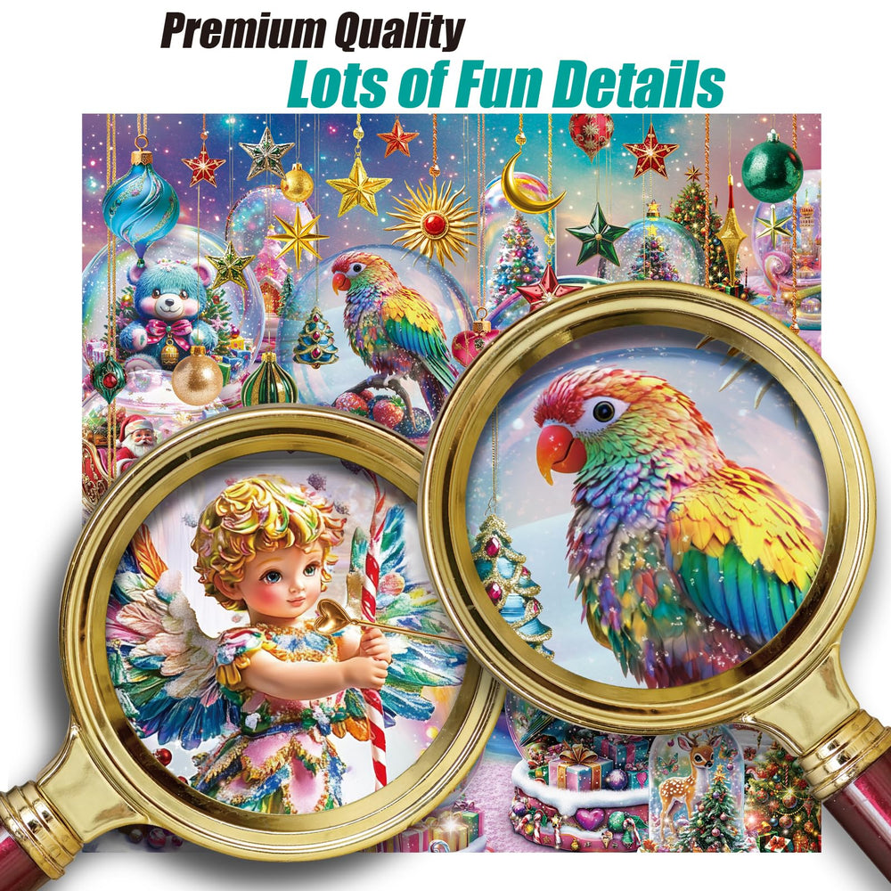 Antelope 1000-Pieces Christmas puzzle emphasizes durable cardboard and interlock