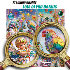 Antelope 1000-Pieces Christmas puzzle emphasizes durable cardboard and interlock