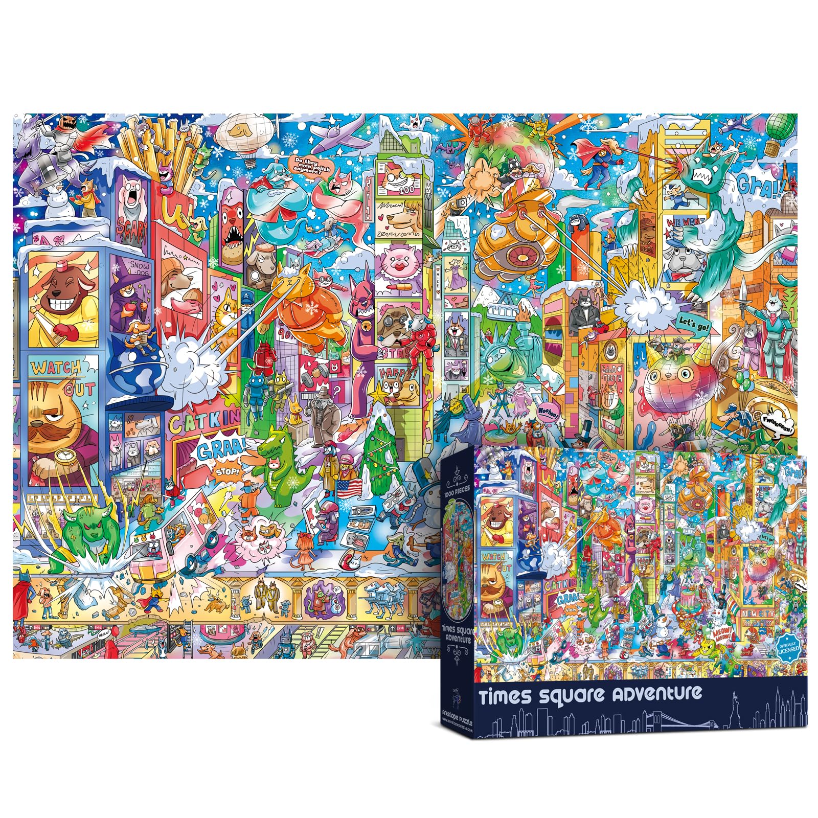 Antelope Time Square Adventure puzzle cover with detailed cityscape imagery for immersive solving