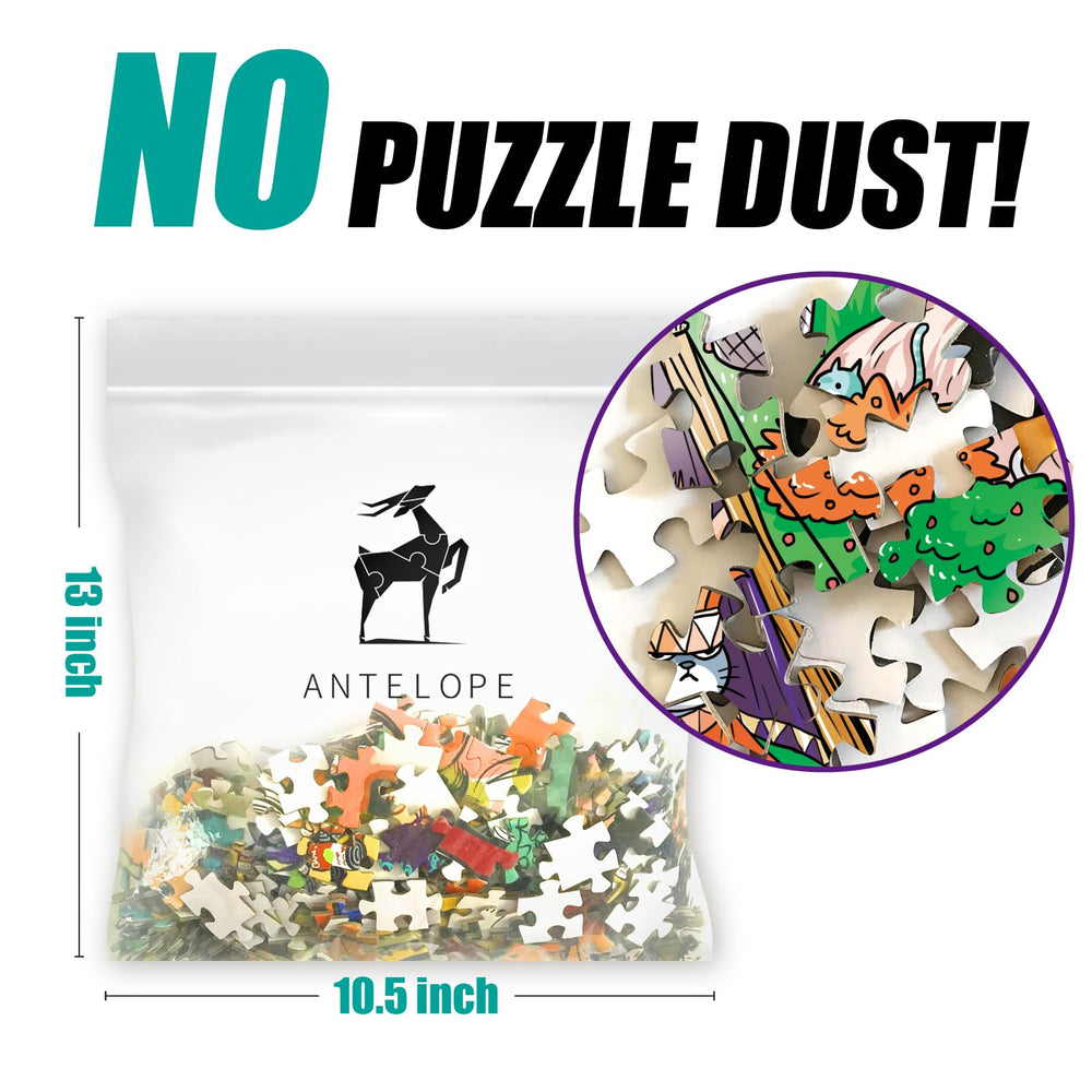 ANTELOPE Zero-dust puzzle tray keeps pieces clean for focused solving.