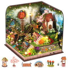 ANTREATU DIY miniature house kit forest garden on display-ready diorama