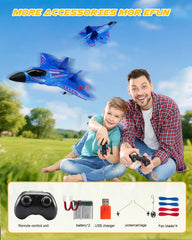 ANTSIR F22 RC plane controller displaying 2.4GHz control for coordinated flights