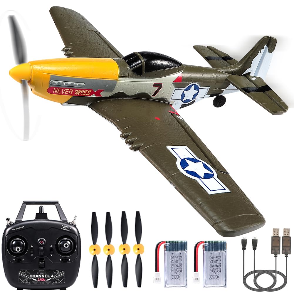ANTSIR P51 plane with beginner stability aid for easy flights.