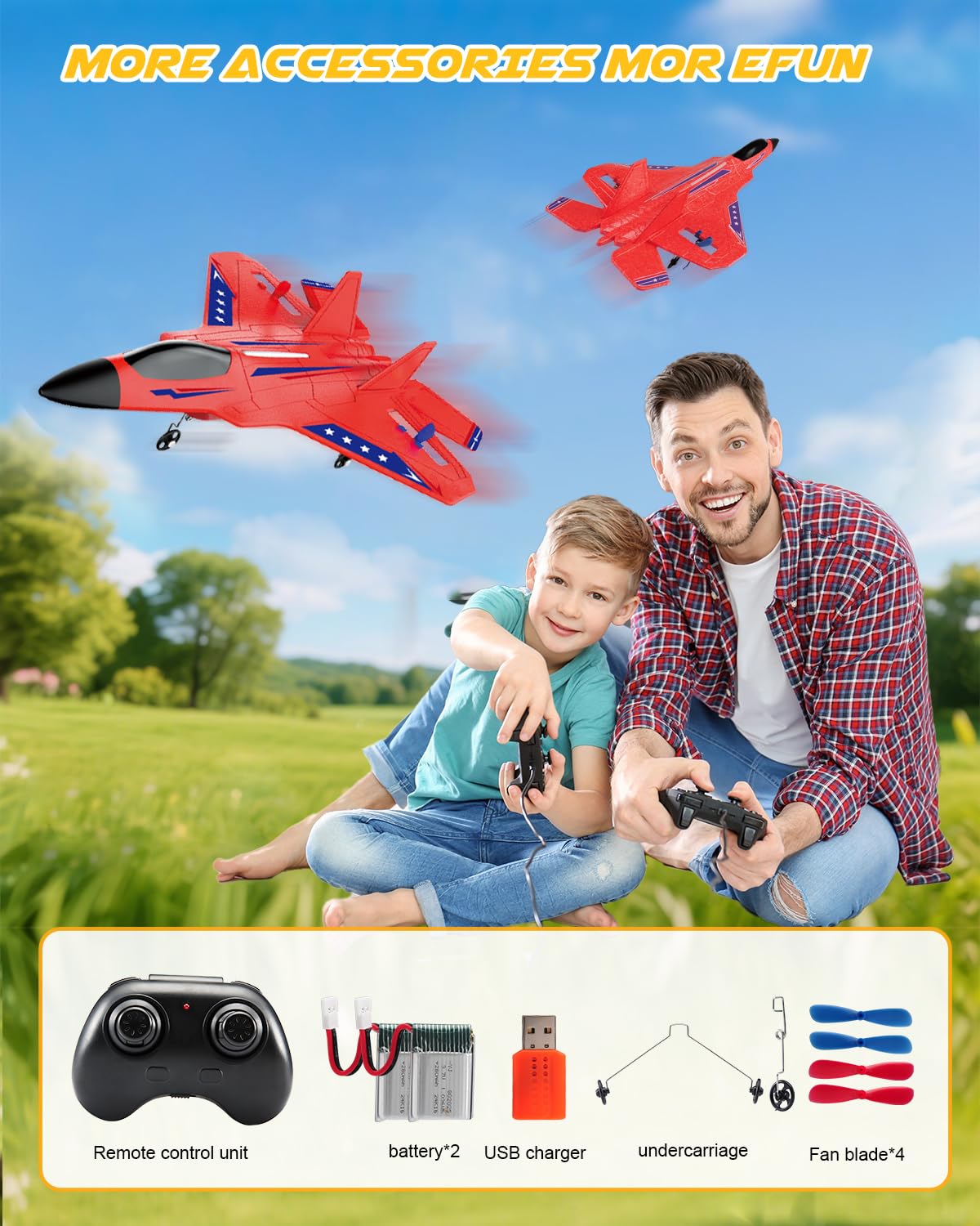 ANTSIR RC Plane F22 battery pack extends playtime with dual 30+ minute flights.