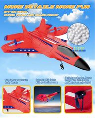 ANTSIR RC Plane F22 LED light aids tracking during dusk backyard flights.