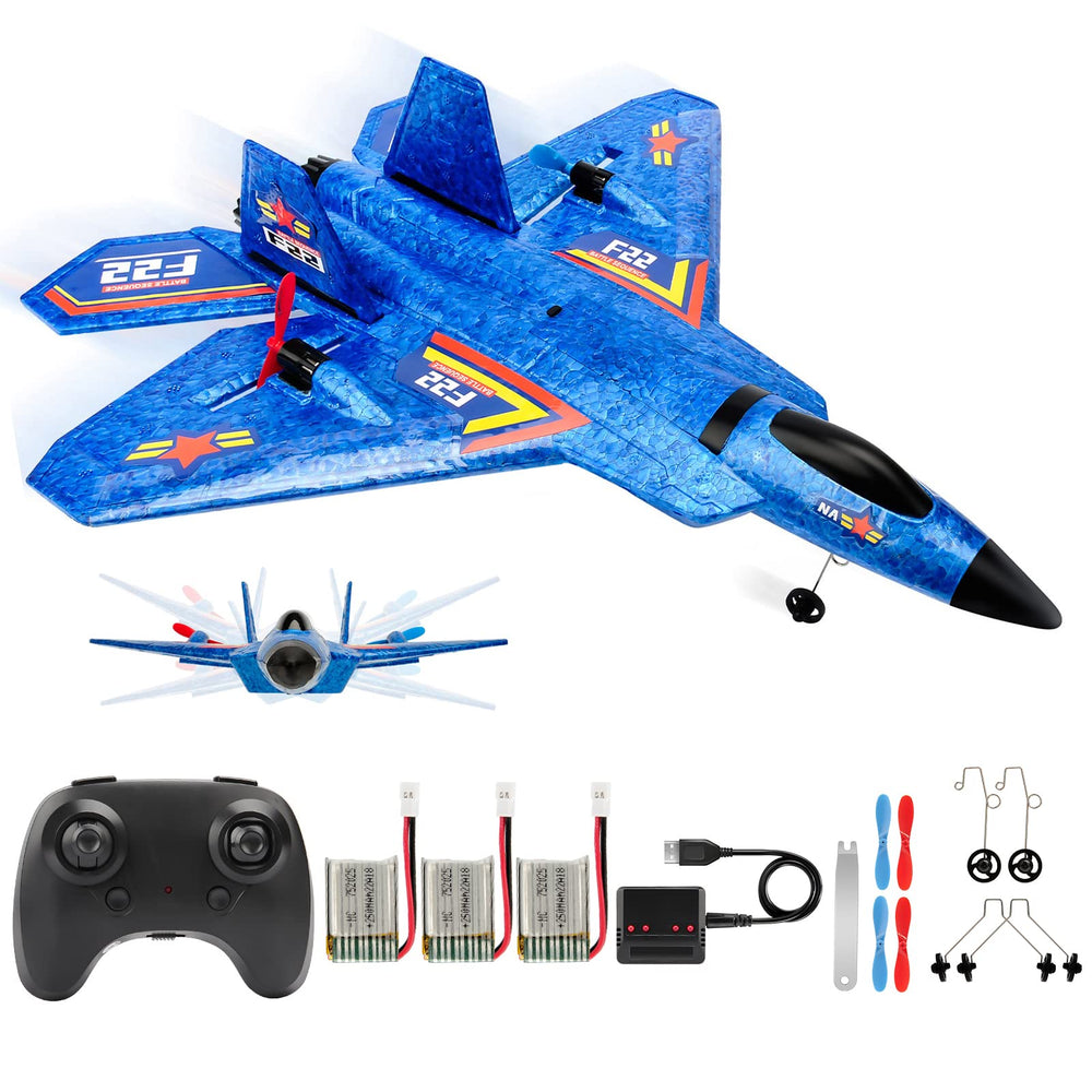 ANTSIR F-22 Raptor RC plane ready for first flight, beginner-friendly.