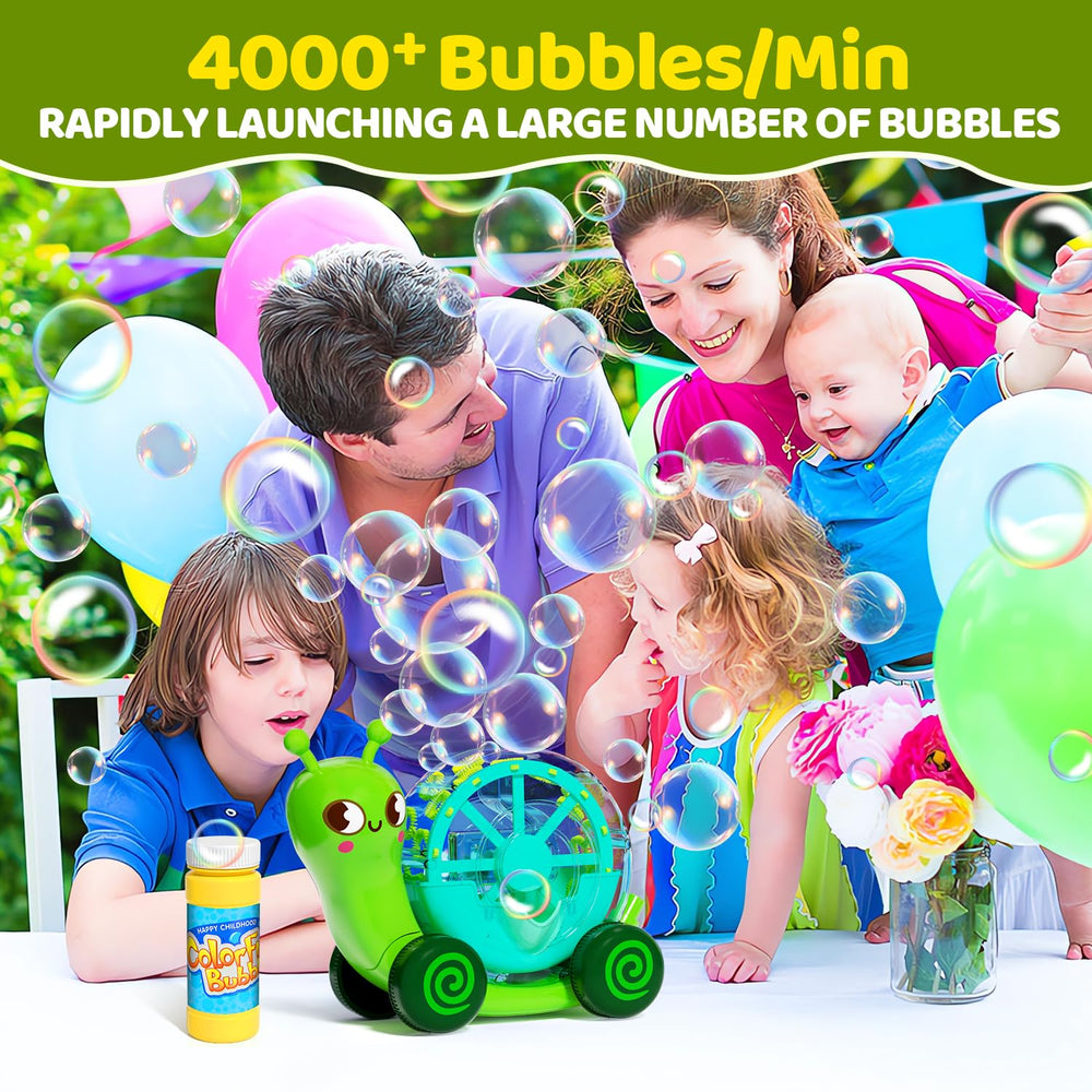 ANTSYLVE snail bubble mower side view highlighting easy-grip handle