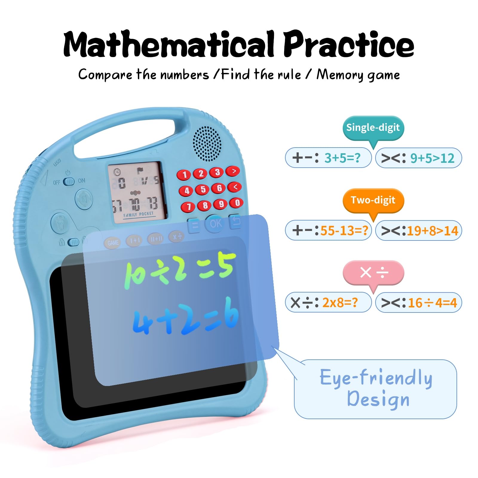 ANTUMKDS rechargeable design with up to 5 hours of learning time.