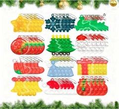 antyd Christmas mini pop keychain pack showing colorful bubbles for pocket stress relief.