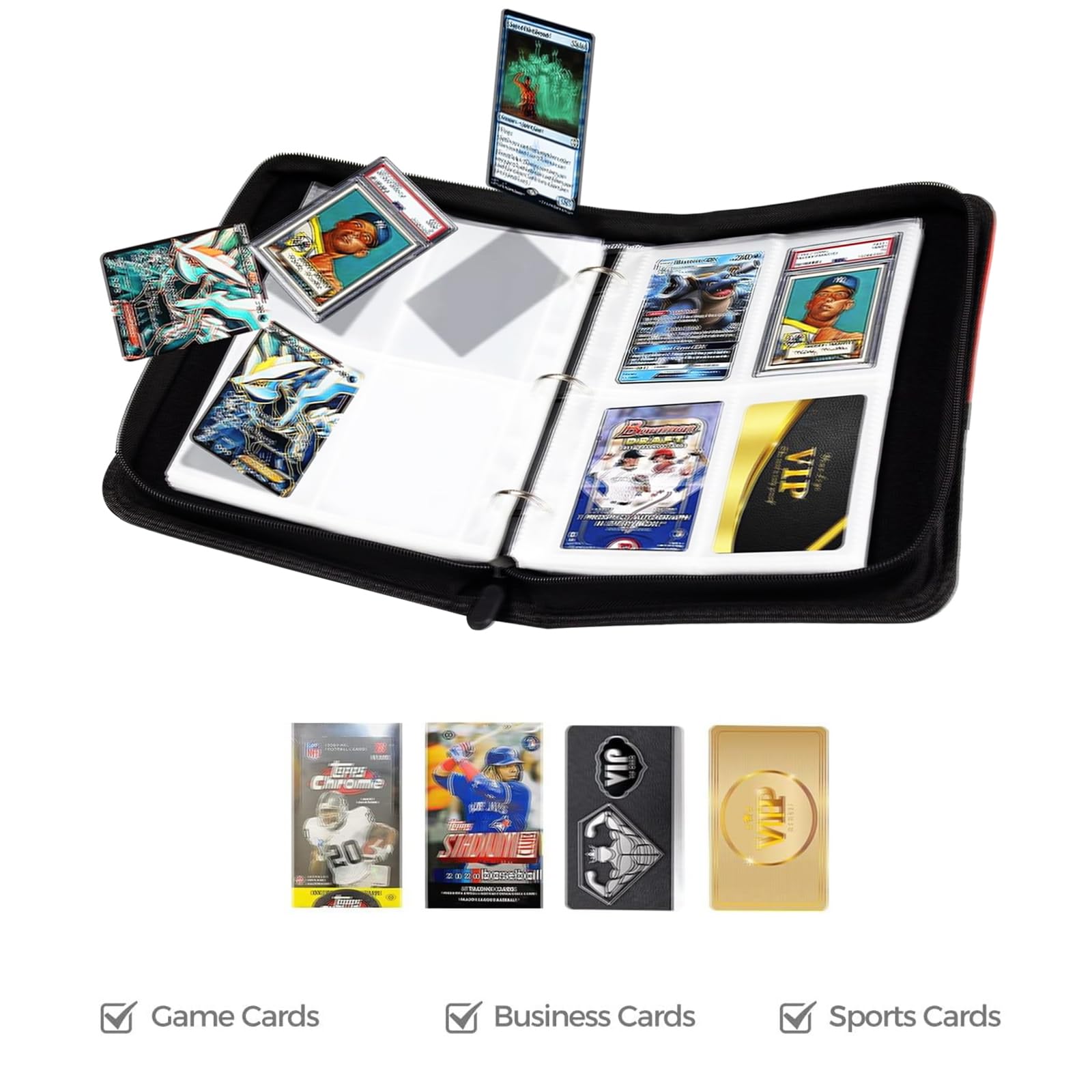 Anvoago football card binder capacity 400 pockets for large collections