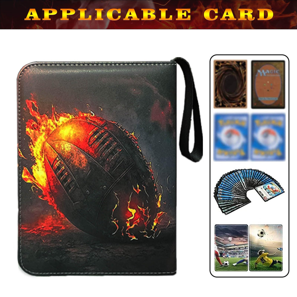 Anvoago football card binder zipper closure keeping contents secure