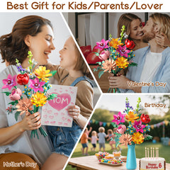 Anvure bouquet building set gift idea suitable for birthdays, Mother's Day, or Valentine’s Day.
